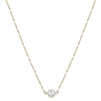 Gold Chain with Freshwater Pearl 16"-18" Necklace