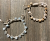 Natural Stone Hand Crochetted Pull String Bracelet