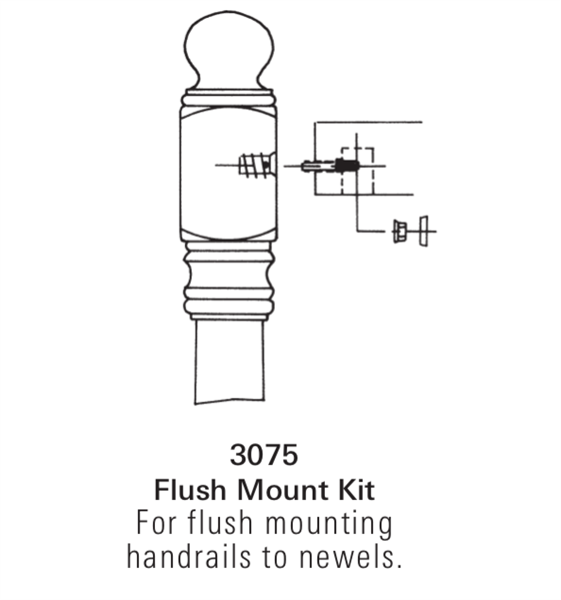 Stair Hardware, Mounting Kits & Accessories - 3075: Flush Mount Kit | Stair Part Pros