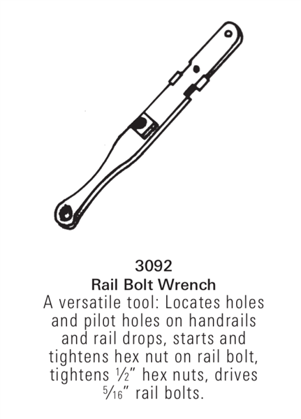 Stair Hardware, Mounting & Accessories - 3092: Rail Bolt Wrench | Stair Part Pros