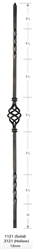 3121: Hollow Double Twist Stair Baluster w/ Single Basket | Stair Part Pros