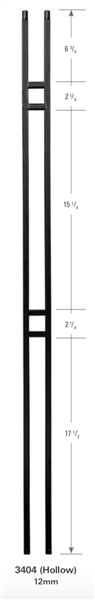 Sicily Collection Stair Parts 3404: Hollow Double Bar Baluster | Stair Part Pros