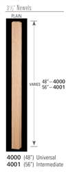 Wood Balusters & Newel Stair Parts 4001: Intermediate Newel | Stair Part Pros