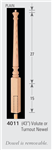 Wood Baluster & Newel Stair Parts 4011: Volute/Turnout Newel | Stair Part Pros