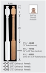 Wood Baluster & Newel Parts 4042: Universal Post-to-Post Newel | Stair Part Pros