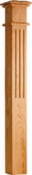 Wooden Stair Parts - 4082 Series Fluted Box Newel Post | Stair Part Pros