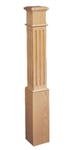 Wooden Stair Parts - 4092 Series Fluted Box Newel Post | Stair Part Pros