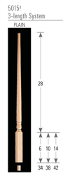 Wood Baluster & Newel Stair Parts 5015: Pin Top Baluster | Stair Part Pros