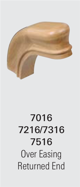 Crown Heritage Handrail Fittings - 7016 Over-Easing w/ Returned End | Stair Part Pros