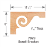 Stair Moldings, Brackets, & Rosettes 7029: Scroll Bracket  | Stair Part Pros