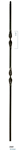 Iron Stair Baluster Parts - C2561: 44" Double Ribbon Baluster  | Stair Part Pros