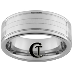 8mm Two-Grooved Tungsten Carbide with a Lasered Line Design