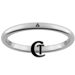 2mm Dome Tungsten Legend of Zelda Triforce Design Ring.