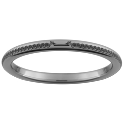 2mm Dome Tungsten Carbide Connected Dragons Design Ring.