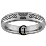 4mm Domed Tungsten Legend of Zelda Skyward Sword Design Ring.