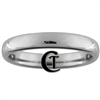 4mm Dome Tungsten Carbide Doctor Who Design Ring.