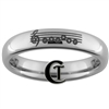 4mm Dome Tungsten Carbide  Zelda Ocarina Requiem of Spirit Design Ring.