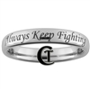 4mm Dome Tungsten Carbide Supernatural- Always Keep Fighting Design Ring.