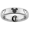 4mm Dome Tungsten Carbide Kingdom Hearts & Mickey Design Ring.
