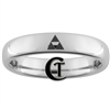 4mm Dome Tungsten Legend of Zelda Triforce Design Ring.