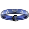 4mm Blue Dome Tungsten Carbide  Legend of Zelda Design.