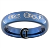 4mm Blue Dome Tungsten Carbide Doctor Who Gallifreyan- Her Beast Design Ring.