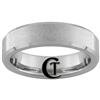 6mm Beveled Tungsten Carbide Stone Finish Ring.