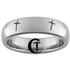 6mm Dome Tungsten Carbide Multiple Christian Cross Design.