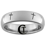 6mm Dome Tungsten Carbide Multiple Christian Cross Design.