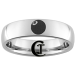 6mm Dome Tungsten Carbide 8-Ball Design Ring.