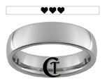 6mm Dome Tungsten Legend of Zelda Multiple 8-Bit Hearts Ring.