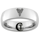 6mm Dome Tungsten Carbide Phoenix Design Ring.