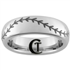 6mm Dome Tungsten Carbide Baseball Stitch Design.