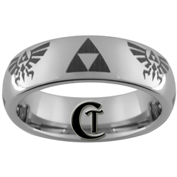 6mm Dome Tungsten Legend of Zelda Skyward Sword Design Ring.