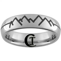 6mm Dome Tungsten Carbide Mountains Design.