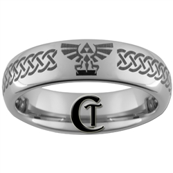 6mm Dome Tungsten Legend of Zelda Skyward Sword Celtic Knot Ring.