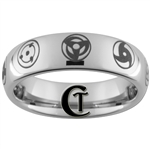 6mm Dome Tungsten Carbide Naruto Sharingan Design Ring.