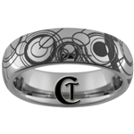 6mm Dome Tungsten Carbide Doctor Who Gallifreyan Design Ring.