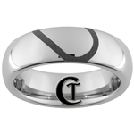 6mm Dome Tungsten Carbide Half of a Heart Design Ring.