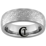 6mm Dome Tungsten Carbide Celtic Knot Design Ring.