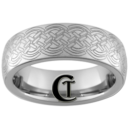 6mm Dome Tungsten Carbide Celtic Knot Design Ring.