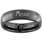 6mm Black Dome Tungsten Carbide Nightmare Before Christmas Jack and Sally Simply Meant To Be Design Ring.