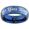 6mm Blue Dome Tungsten Carbide As You Wish Design Ring.