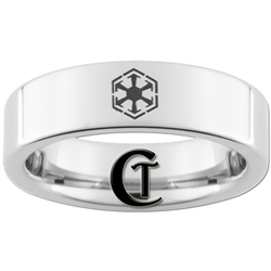 6mm Pipe Tungsten Carbide Star Wars Sith Design Ring.