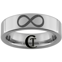 6mm Pipe Tungsten Carbide Infinity Knot Design Ring.