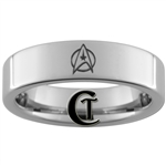 6mm Pipe Tungsten Carbide Star Trek Starfleet Insignia Design Ring.