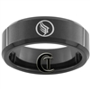 7mm Black Beveled Tungsten Carbide Mass Effect Paragon Design