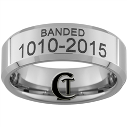 Build Your Own Custom 8mm Beveled Tungsten Carbide Duck Band Design