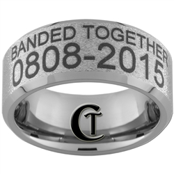 Build Your Own Duck Band Ring 8mm Beveled Tungsten Carbide Custom Duck Band Design