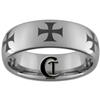 8mm Dome Tungsten Carbide Maltese Cross Design